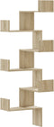 vidaXL - Hoekwandschap - 45x45x147 - cm - bewerkt - hout - sonoma - eikenkleurig