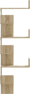 vidaXL - Hoekwandschap - 45x45x147 - cm - bewerkt - hout - sonoma - eikenkleurig