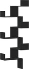 vidaXL - Hoekwandschap - 45x45x147 - cm - bewerkt - hout - zwart