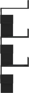 vidaXL - Hoekwandschap - 45x45x147 - cm - bewerkt - hout - zwart