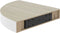 vidaXL - Hoekwandschappen - 2 - st - 25x25x3,8 - cm - MDF - eikenkleurig - en - wit