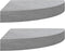 vidaXL - Hoekwandschappen - 2 - st - 35x35x3,8 - cm - MDF - betongrijs