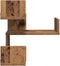 vidaXL - Hoekwandschappen - 2 - st - 40x40x49,5 - cm - bewerkt - hout - oud - houtkleur