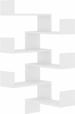 vidaXL - Hoekwandschappen - 2 - st - 40x40x50 - cm - bewerkt - hout - wit