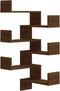 vidaXL - Hoekwandschappen - 2 - st - 40x40x50 - cm - bewerkt - hout - bruin - eikenkleur