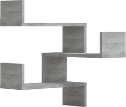 vidaXL - Hoekwandschappen - 2 - st - 40x40x50 - cm - bewerkt - hout - grijs - sonoma