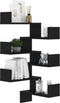 vidaXL - Hoekwandschappen - 2 - st - 40x40x50 - cm - bewerkt - hout - zwart