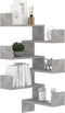 vidaXL - Hoekwandschappen - 2 - st - 40x40x50 - cm - bewerkt - hout - betongrijs