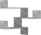 vidaXL - Hoekwandschappen - 2 - st - 40x40x50 - cm - bewerkt - hout - betongrijs