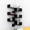 vidaXL - Hoekwandschappen - 2 - st - 40x40x50 - cm - bewerkt - hout - zwart