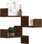 vidaXL - Hoekwandschappen - 2 - st - 40x40x50 - cm - bewerkt - hout - bruin - eikenkleur