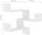 vidaXL - Hoekwandschappen - 2 - st - 40x40x50 - cm - bewerkt - hout - wit