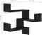 vidaXL - Hoekwandschappen - 2 - st - 40x40x50 - cm - bewerkt - hout - zwart