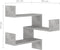 vidaXL - Hoekwandschappen - 2 - st - 40x40x50 - cm - bewerkt - hout - betongrijs