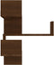 vidaXL - Hoekwandschappen - 2 - st - 40x40x50 - cm - bewerkt - hout - bruin - eikenkleur