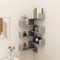 vidaXL - Hoekwandschappen - 2 - st - 40x40x50 - cm - bewerkt - hout - grijs - sonoma