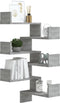 vidaXL - Hoekwandschappen - 2 - st - 40x40x50 - cm - bewerkt - hout - grijs - sonoma