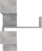 vidaXL - Hoekwandschappen - 2 - st - 40x40x50 - cm - bewerkt - hout - betongrijs