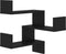 vidaXL - Hoekwandschappen - 2 - st - 40x40x50 - cm - bewerkt - hout - zwart
