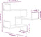 vidaXL - Hoekwandschappen - 2 - st - 40x40x50 - cm - bewerkt - hout - bruin - eikenkleur
