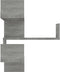 vidaXL - Hoekwandschappen - 2 - st - 40x40x50 - cm - bewerkt - hout - grijs - sonoma