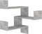 vidaXL - Hoekwandschappen - 2 - st - 40x40x50 - cm - bewerkt - hout - betongrijs