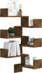 vidaXL - Hoekwandschappen - 2 - st - 40x40x50 - cm - bewerkt - hout - sonoma - eiken