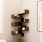 vidaXL - Hoekwandschappen - 2 - st - 40x40x50 - cm - bewerkt - hout - bruin - eikenkleur