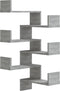 vidaXL - Hoekwandschappen - 2 - st - 40x40x50 - cm - bewerkt - hout - grijs - sonoma