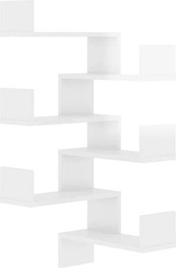 vidaXL - Hoekwandschappen - 2 - st - 40x40x50 - cm - spaanplaat - hoogglans - wit