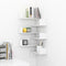 vidaXL - Hoekwandschappen - 2 - st - 40x40x50 - cm - spaanplaat - hoogglans - wit
