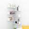 vidaXL - Hoekwandschappen - 2 - st - 40x40x50 - cm - spaanplaat - hoogglans - wit