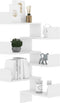 vidaXL - Hoekwandschappen - 2 - st - 40x40x50 - cm - spaanplaat - hoogglans - wit