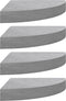 vidaXL - Hoekwandschappen - 4 - st - 25x25x3,8 - cm - MDF - betongrijs