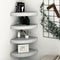 vidaXL - Hoekwandschappen - 4 - st - 25x25x3,8 - cm - MDF - betongrijs