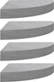 vidaXL - Hoekwandschappen - 4 - st - 35x35x3,8 - cm - MDF - betongrijs