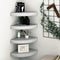 vidaXL - Hoekwandschappen - 4 - st - 35x35x3,8 - cm - MDF - betongrijs
