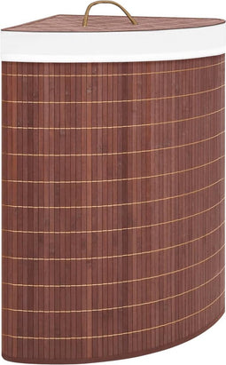 vidaXL - Hoekwasmand - 60 - L - bamboe - bruin
