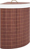 vidaXL - Hoekwasmand - 60 - L - bamboe - bruin