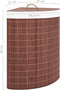 vidaXL - Hoekwasmand - 60 - L - bamboe - bruin