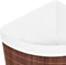 vidaXL - Hoekwasmand - 60 - L - bamboe - bruin
