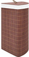 vidaXL - Hoekwasmand - 60 - L - bamboe - bruin