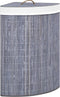 vidaXL - Hoekwasmand - 60 - L - bamboe - grijs