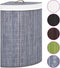vidaXL - Hoekwasmand - 60 - L - bamboe - grijs