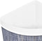 vidaXL - Hoekwasmand - 60 - L - bamboe - grijs