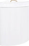 vidaXL - Hoekwasmand - 60 - L - bamboe - wit