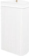 vidaXL - Hoekwasmand - 60 - L - bamboe - wit