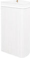 vidaXL - Hoekwasmand - 60 - L - bamboe - wit