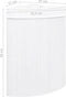 vidaXL - Hoekwasmand - 60 - L - bamboe - wit
