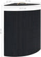 vidaXL - Hoekwasmand - 60 - L - bamboe - zwart